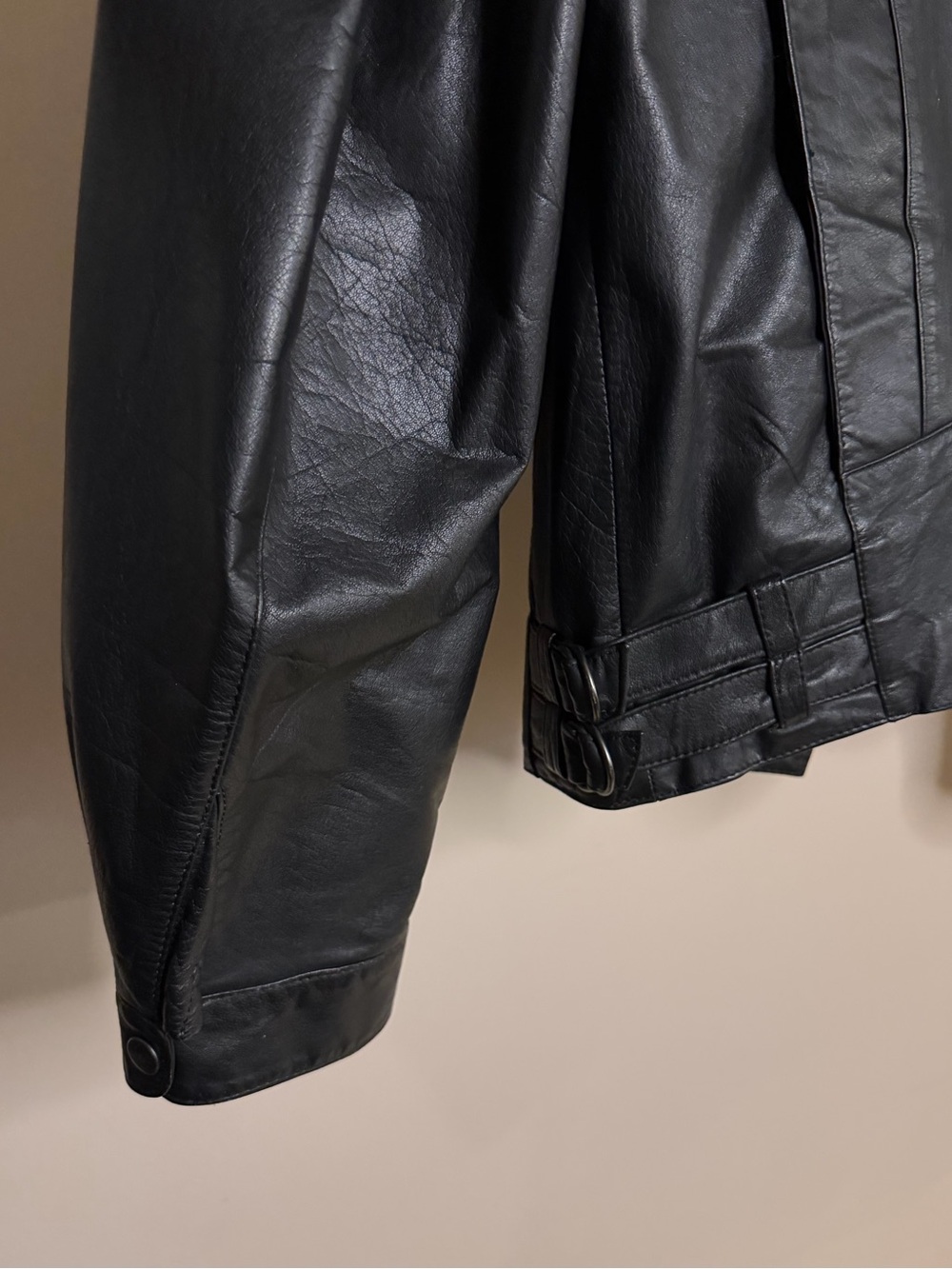 Vintage Donna Sacs Black Leather Moto Jacket - Picture 7 of 11